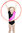 Gymnastikanzug "Diana" kurze Ärmel schwarz-pink-silber