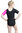 Gymnastikanzug "Diana" kurze Ärmel schwarz-pink-silber