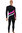 dreifarbiger Voltigieranzug lange Ärmel u. Beine RRV  Modell Emmi schwarz-pink-silber