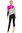 dreifarbiger Ganzanzug lange Ärmel und Beine mit Steg RRV Modell Nina pink-silber-schwarz