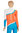 dreifarbiger Ganzanzug lange Ärmel und Beine RRV Modell Nina weiß-orange-türkis