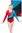 Holo Gymnastikanzug "Diana" rot-türkis-schwarz 152
