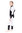 Mehrfarbiger Ganzanzug Lisa Holo Weiß + glänzend Schwarz 152