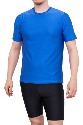 T-Shirt kurze Ärmel Comfort-Fit Royalblau