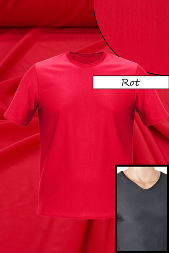 T-Shirt kurze Ärmel Comfort Fit matt rot L